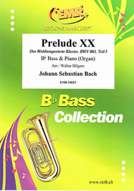 Prelude XX, BWV 865 Bb Bass and Organ cover Thumbnail